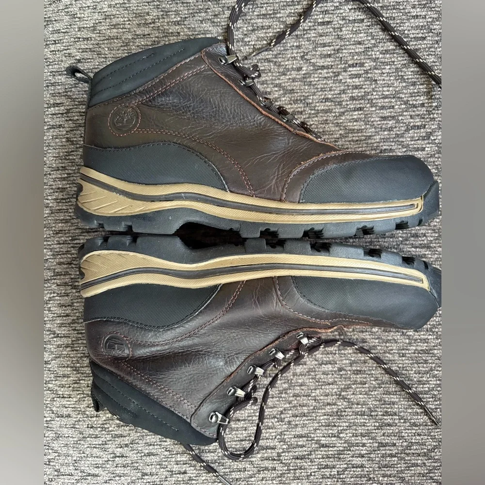 Timberland Boys Backroads A6098 Brown Lace Up Waterproof Hiking Boot Size 6